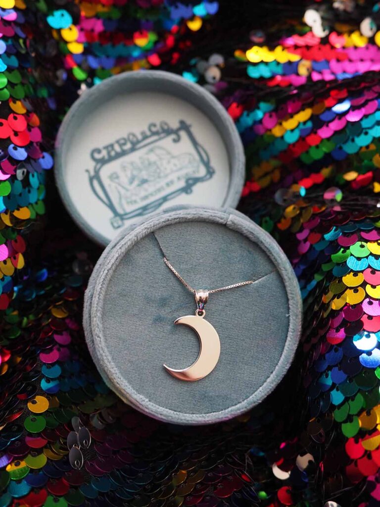 Elegant 'Love You to the...' Moon Pendant by Capo & Co.